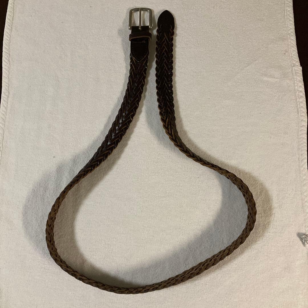 希少40 大きいサイズ ホワイトハウスコックス メッシュベルト ダークブラウン