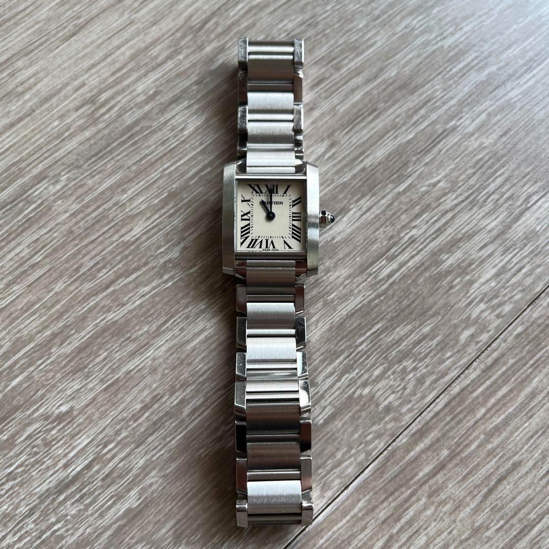 【美品】カルティエ タンク フランセーズ Cartier ステンレススチール 箱