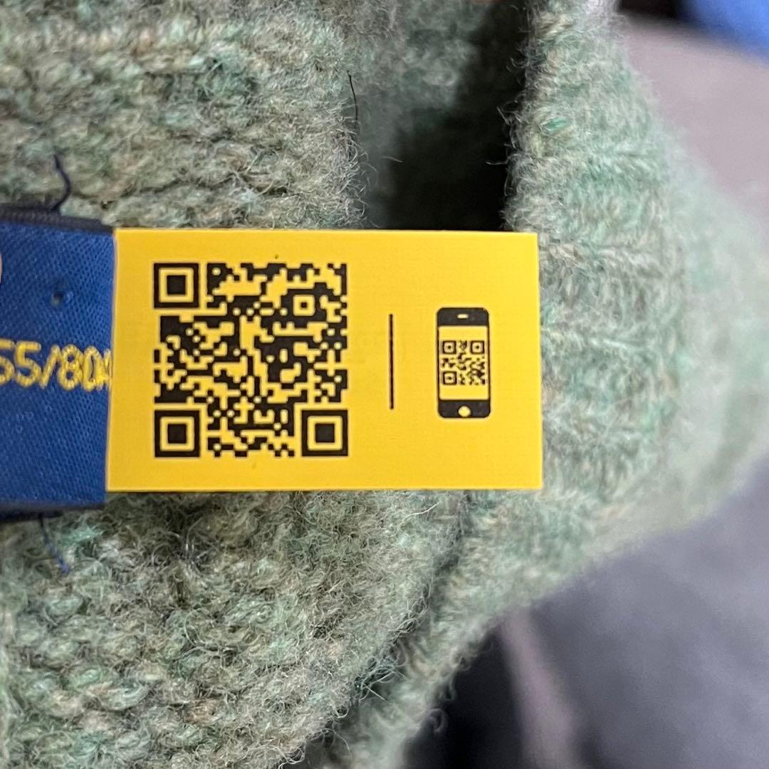 【ポロラルフローレン】 ニットカーディガン ケーブル編み ロゴ ウール カシミヤ