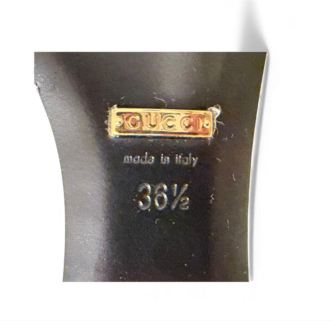 GUCCI】グッチ スクエア ホースビットパンプス 未使用23.5