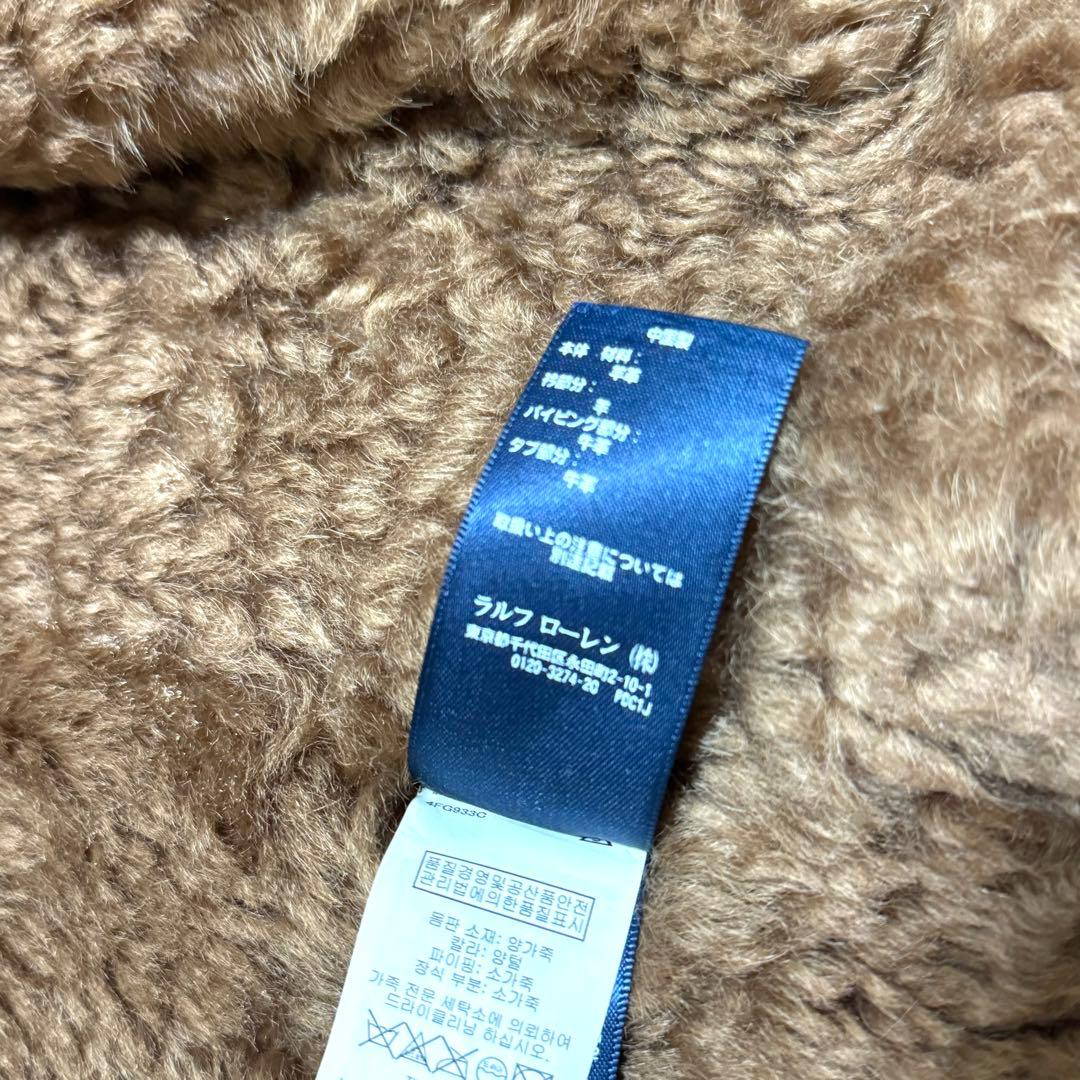 希少 美品 RALPH LAUREN XL ラム レザー ベスト ラルフローレン