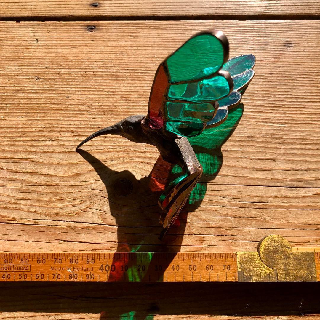 メ*6様 ヴィンテージ　ハチドリ　ハミングバード　アメリカ製　ステンドグラス　オ