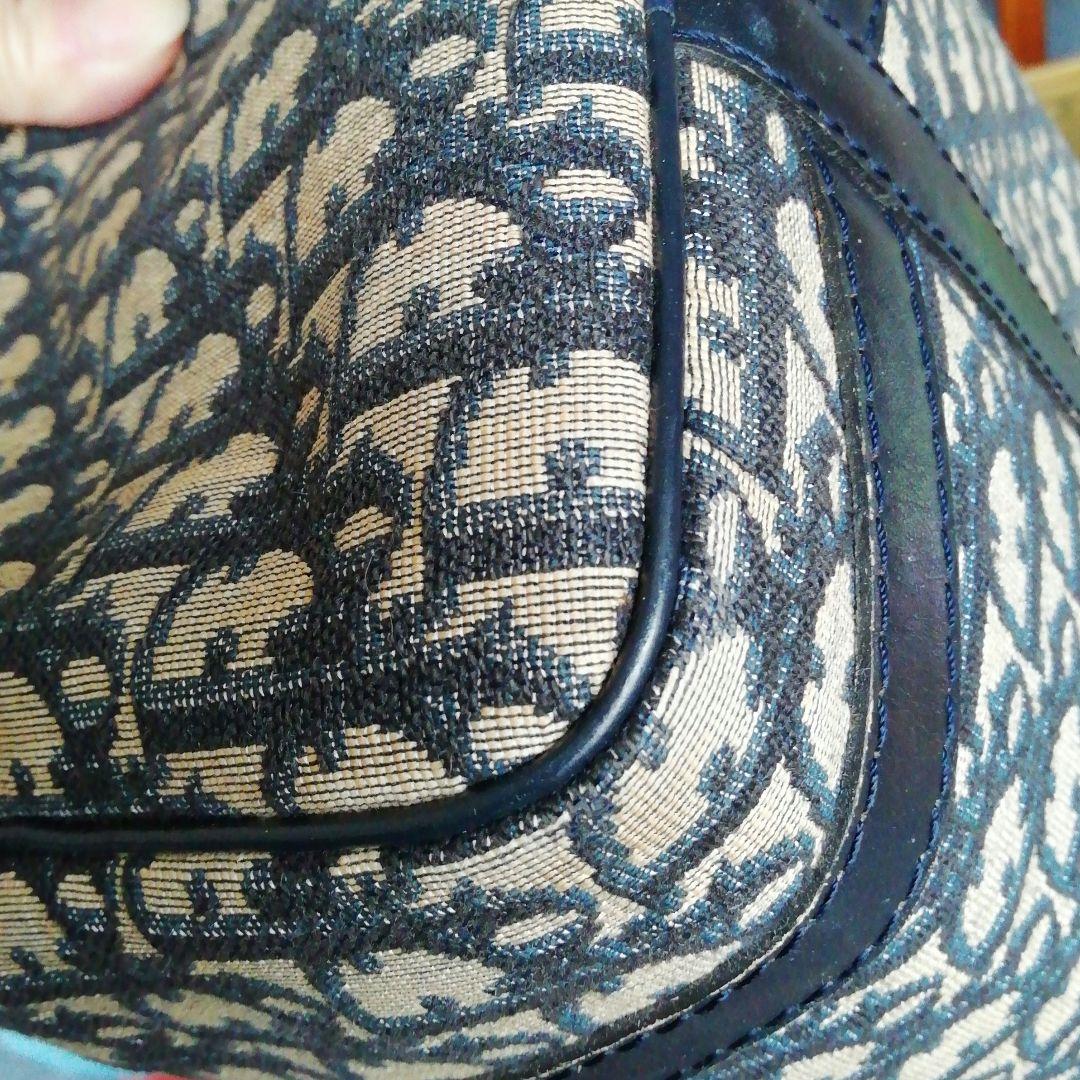 クリスチャンディオール トロッター ボストンバッグ ネイビー