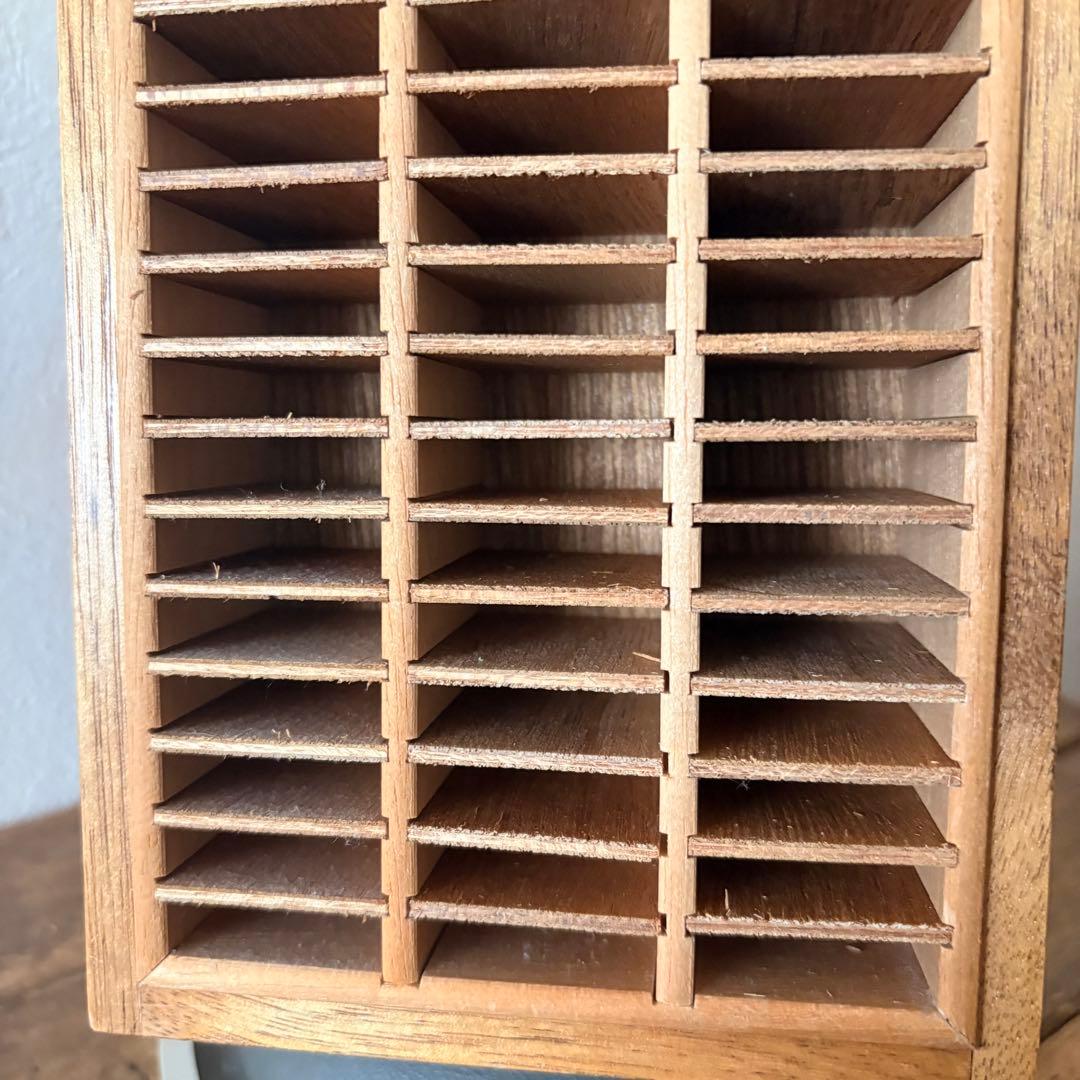 レトロ　トナカイ印　印鑑タワー　回転式ゴム印ケース　古道具 ショーケース　昭和