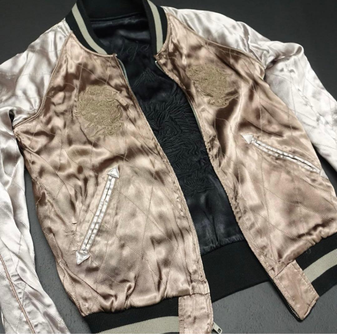 WJK 刺繍 リバーシブル スカジャン