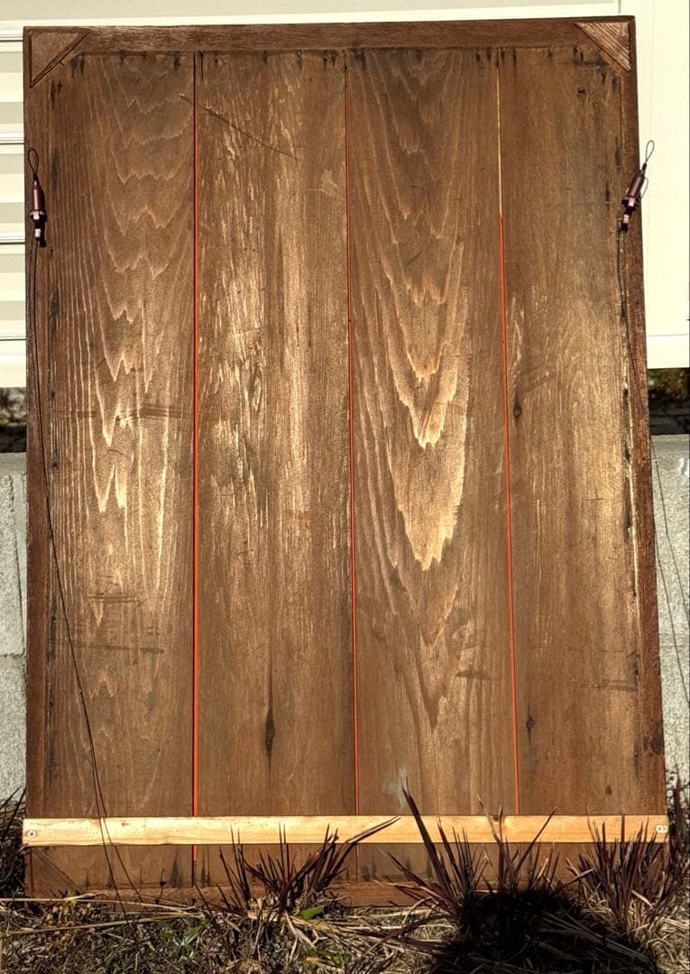 【状態良好】アサヒビール リボンシトロン アンティーク鏡 木枠ミラー 昭和レトロ