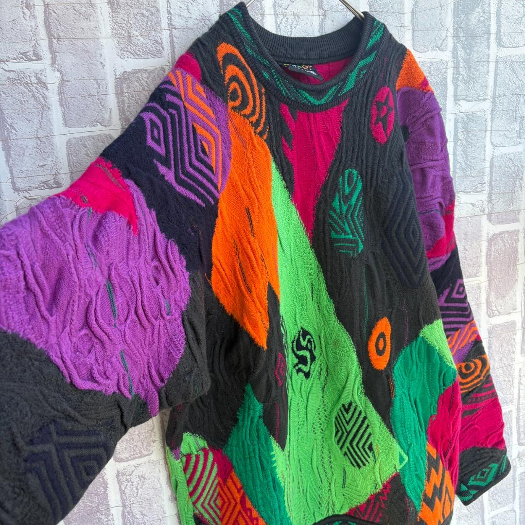 希少カラー　オーストラリア製　COOGI クージー　デザインニット 3Dニット