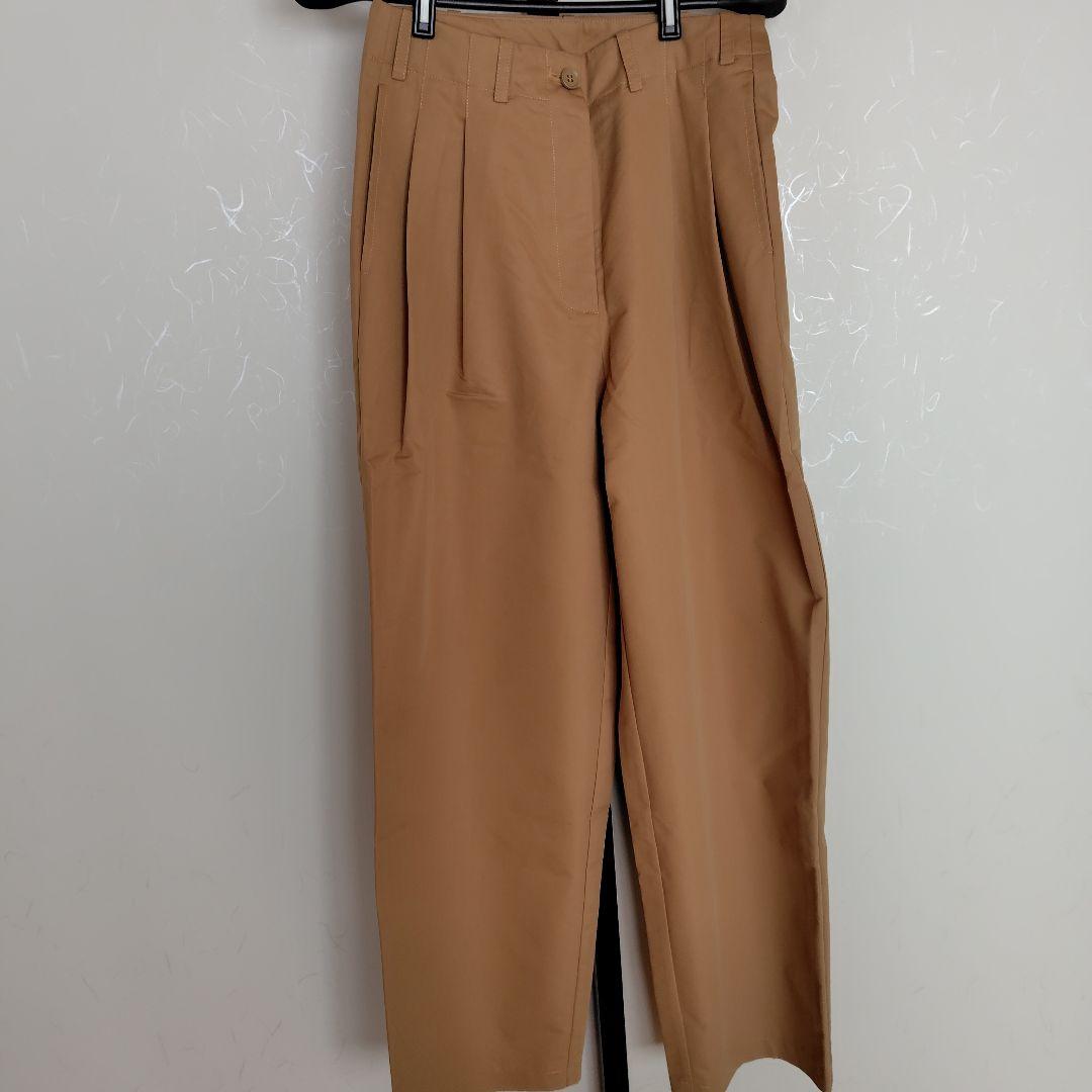 another S ベージュ タック入りワイドチノパン/S★新品・未使用タグ付き