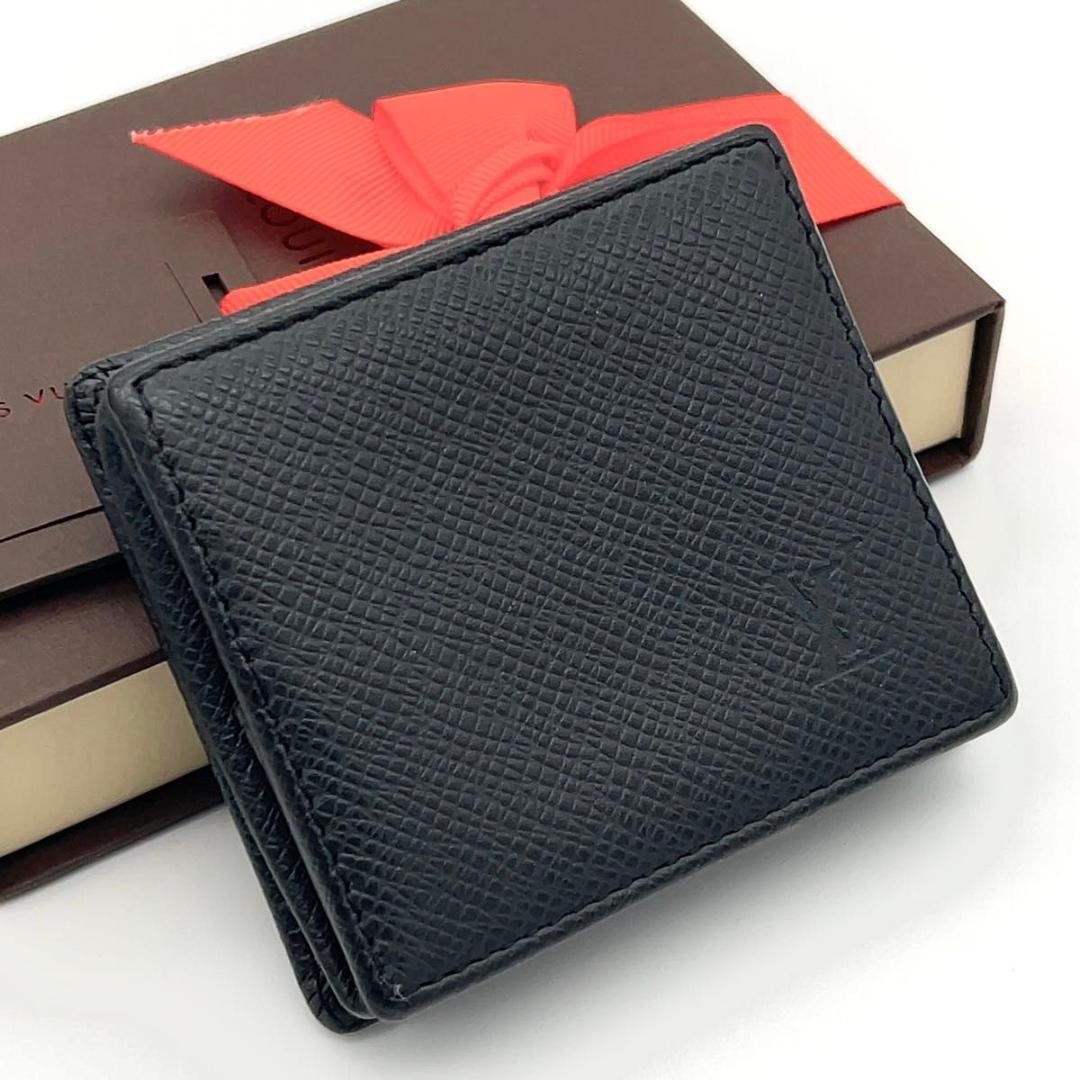 【未使用に近い】ルイヴィトン タイガ ポルトモネ ボワット 小銭入れ 黒