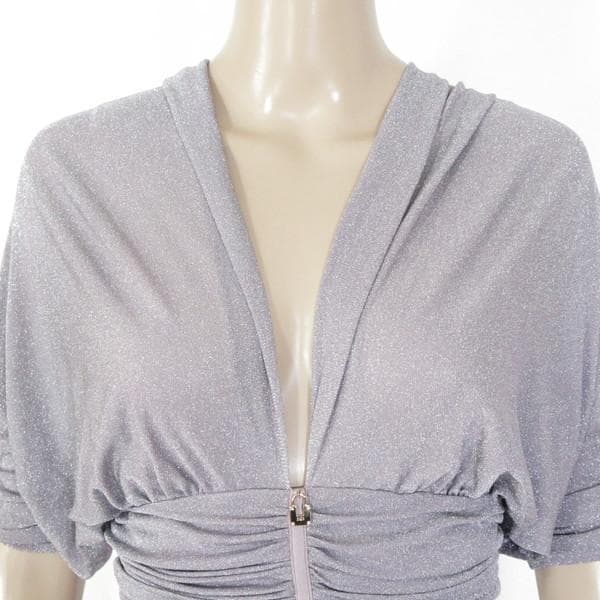 新品 エリザベッタフランキ 五分袖トップス 38 EKN730 Sサイズ ラメ