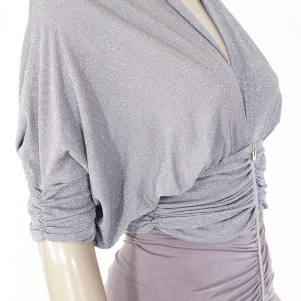 新品 エリザベッタフランキ 五分袖トップス 38 EKN730 Sサイズ ラメ