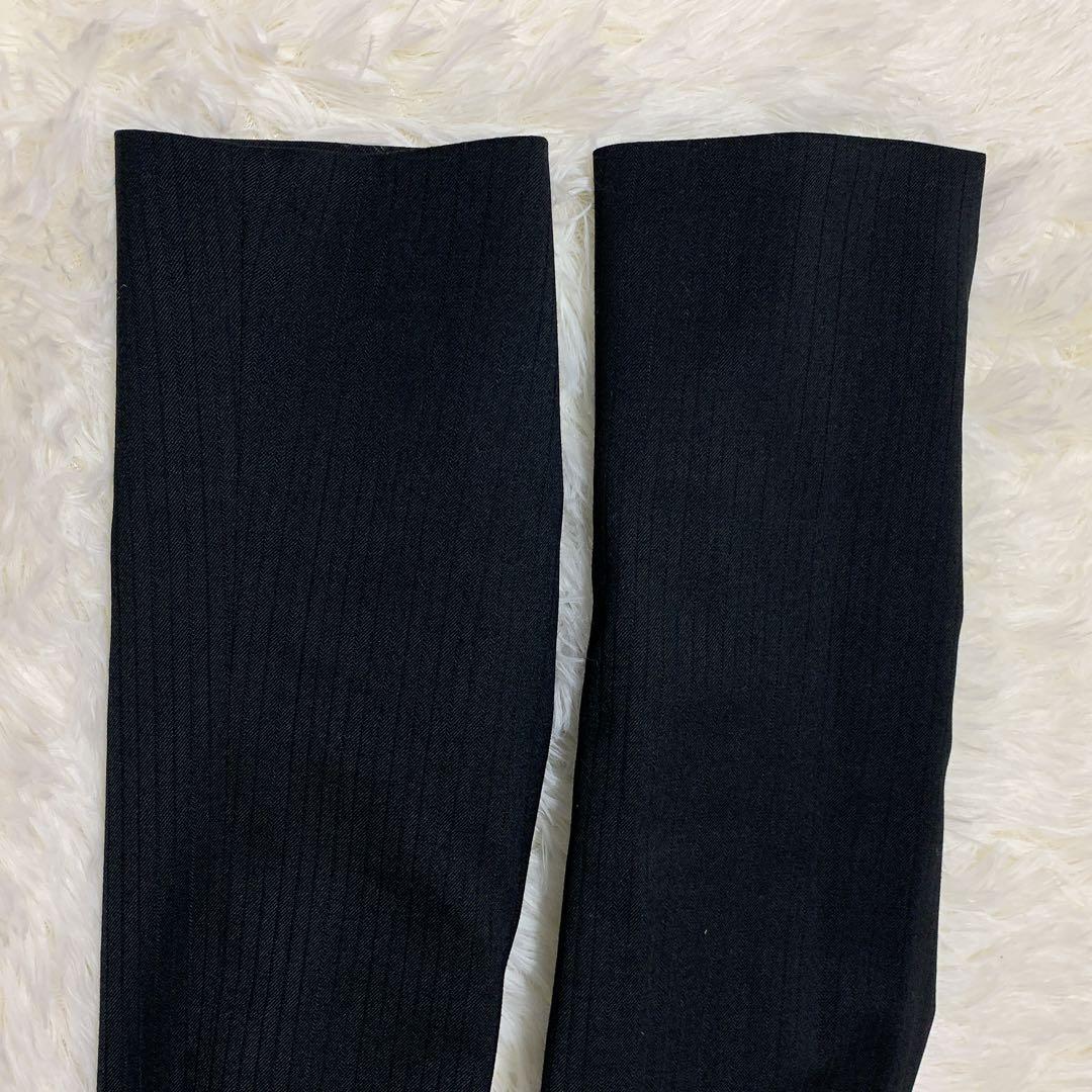 ✨極美品✨ AOKI 洗えるキレイスーツ 黒シャドーストライプ セットアップ