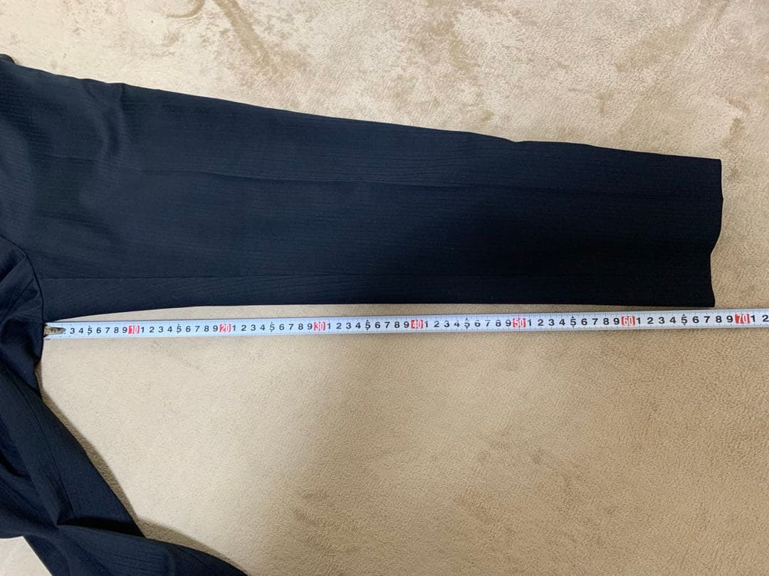 ✨極美品✨ AOKI 洗えるキレイスーツ 黒シャドーストライプ セットアップ