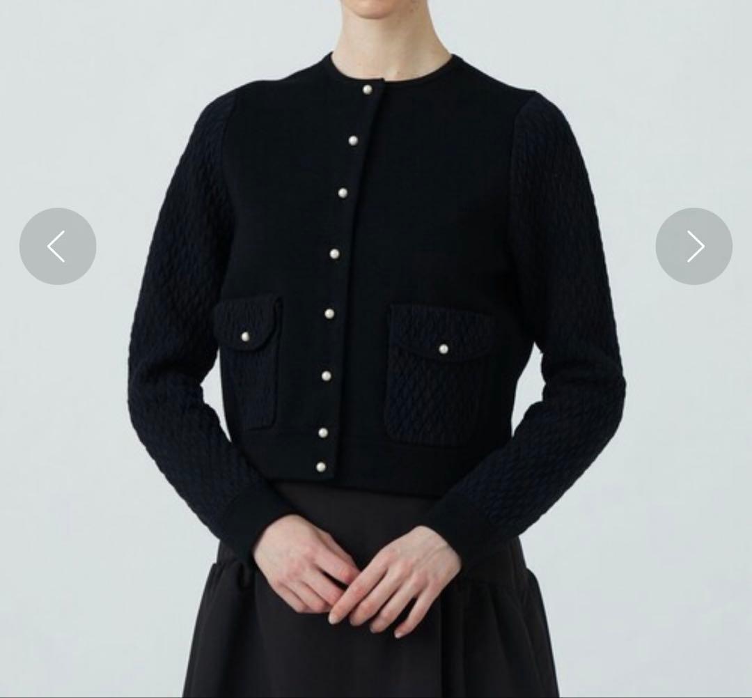 新品タグ付き ボールジィ パールコンビ クルーネック カーディガン定価3.7千円