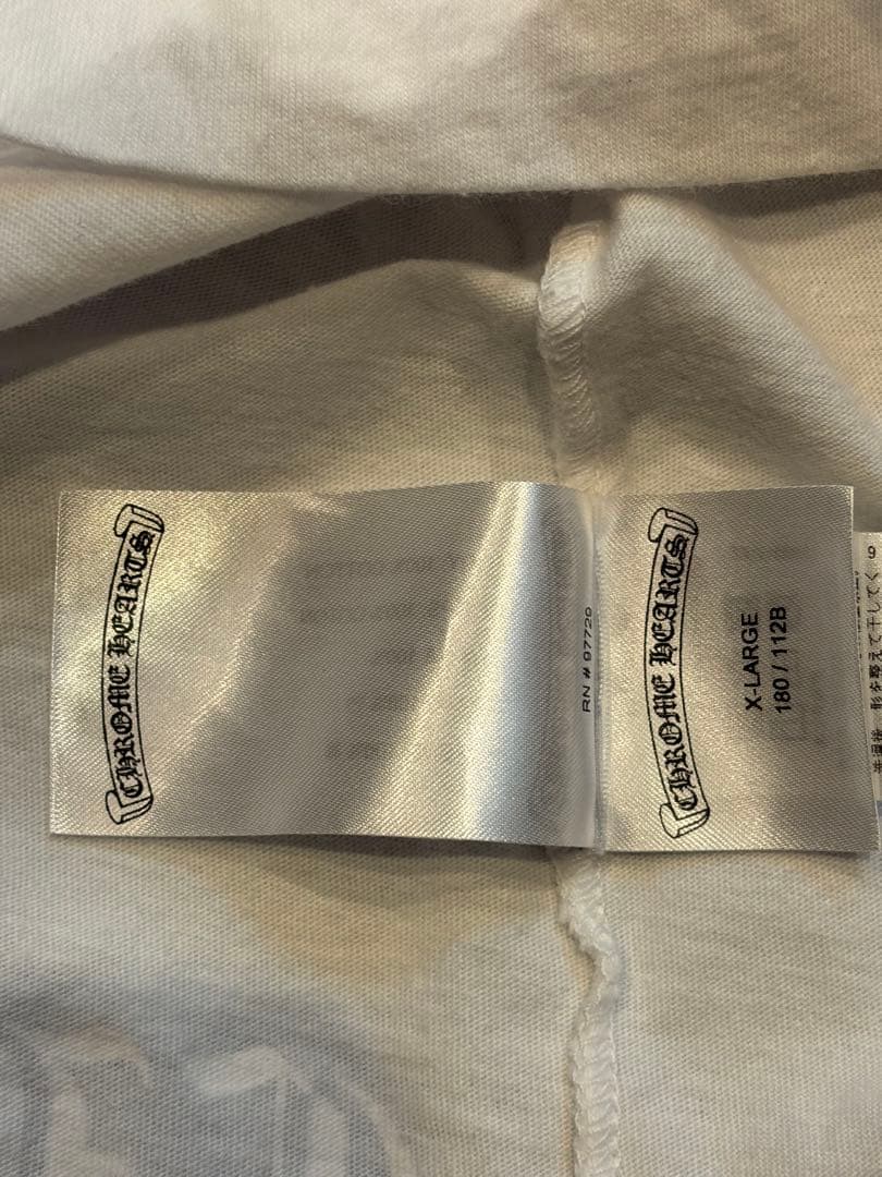 美品XLサイズCHROME HEARTS ホワイト長袖シャツ