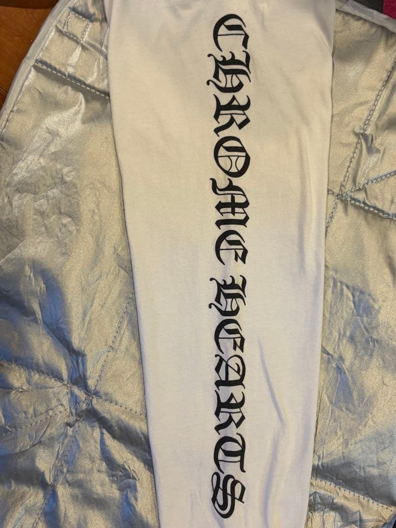 美品XLサイズCHROME HEARTS ホワイト長袖シャツ