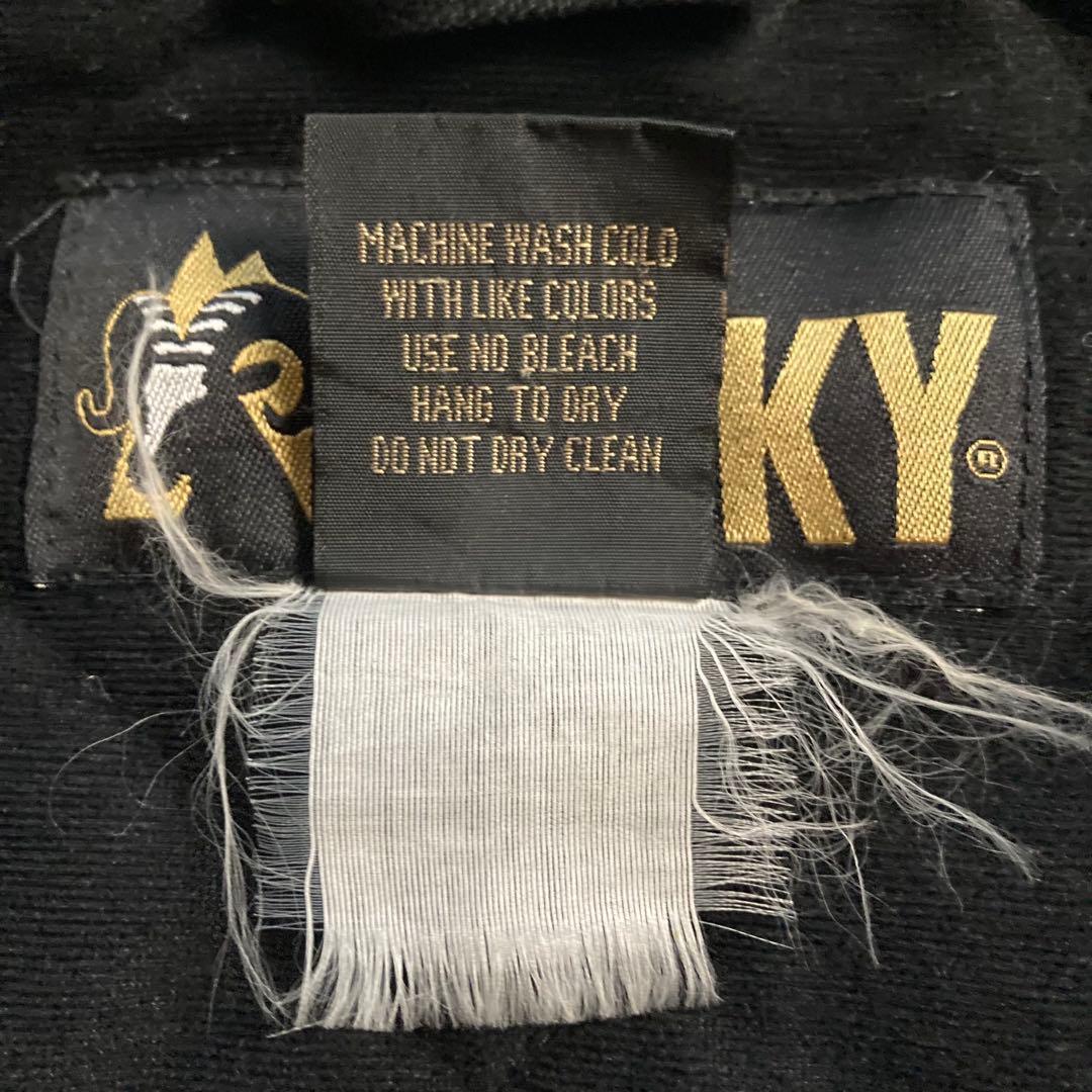 ROCKY ダックジャケット ワークジャケット 中綿 黒 XL 襟コーデュロイ