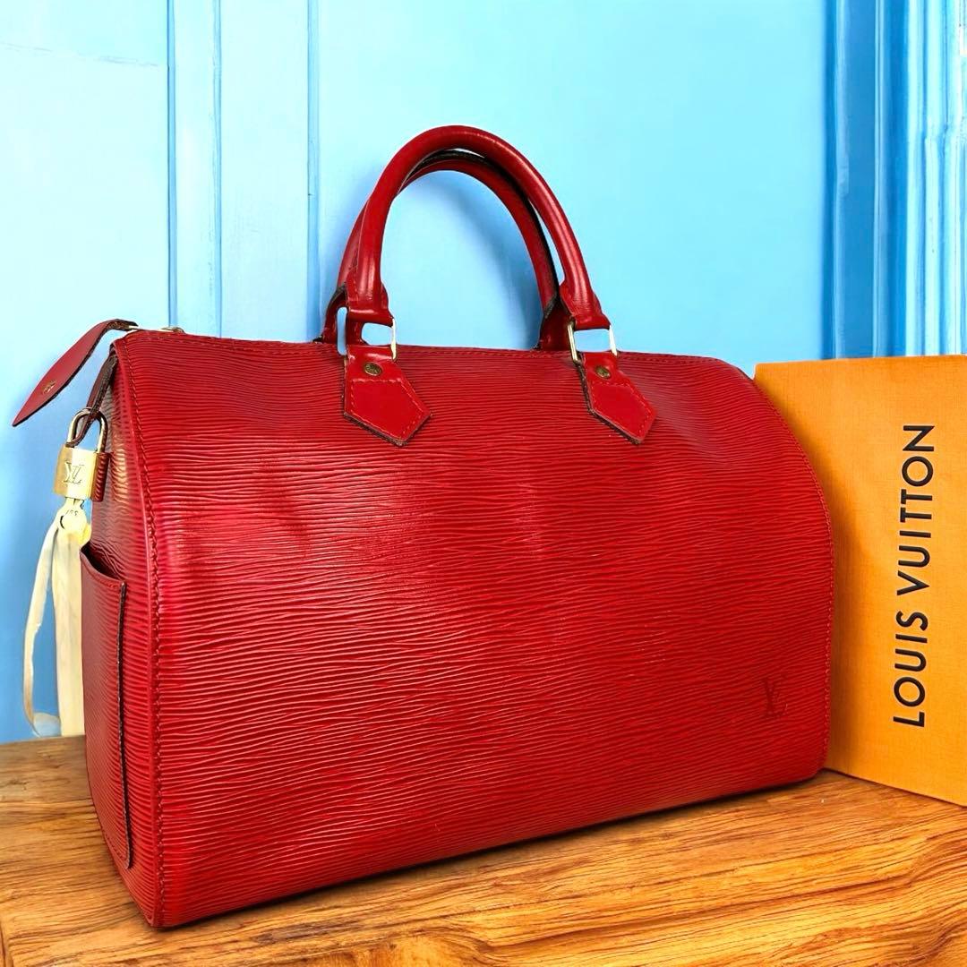 ルイ ヴィトン M43007 ボストンバッグ　赤　エピ　スピーディ30