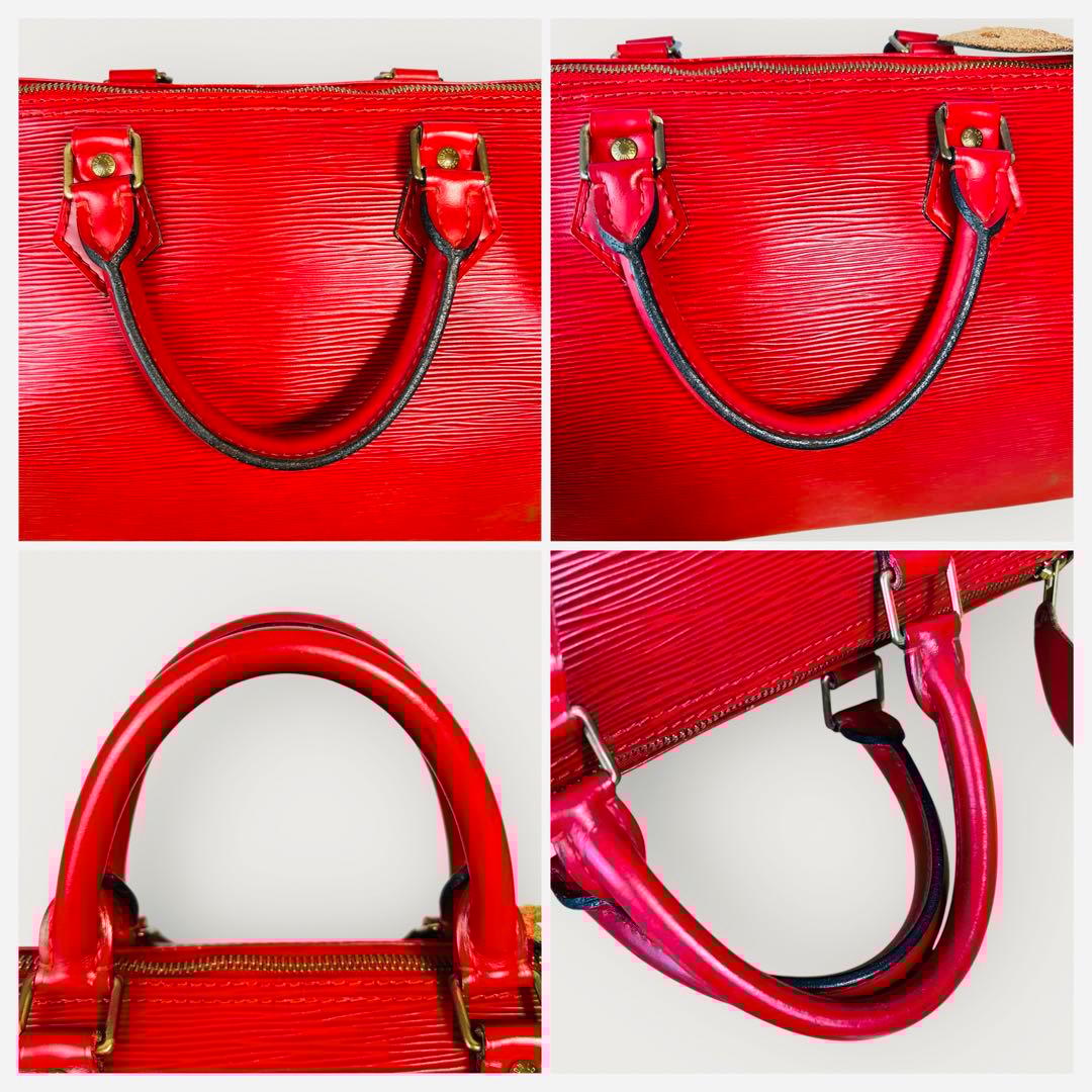 ルイ ヴィトン M43007 ボストンバッグ　赤　エピ　スピーディ30