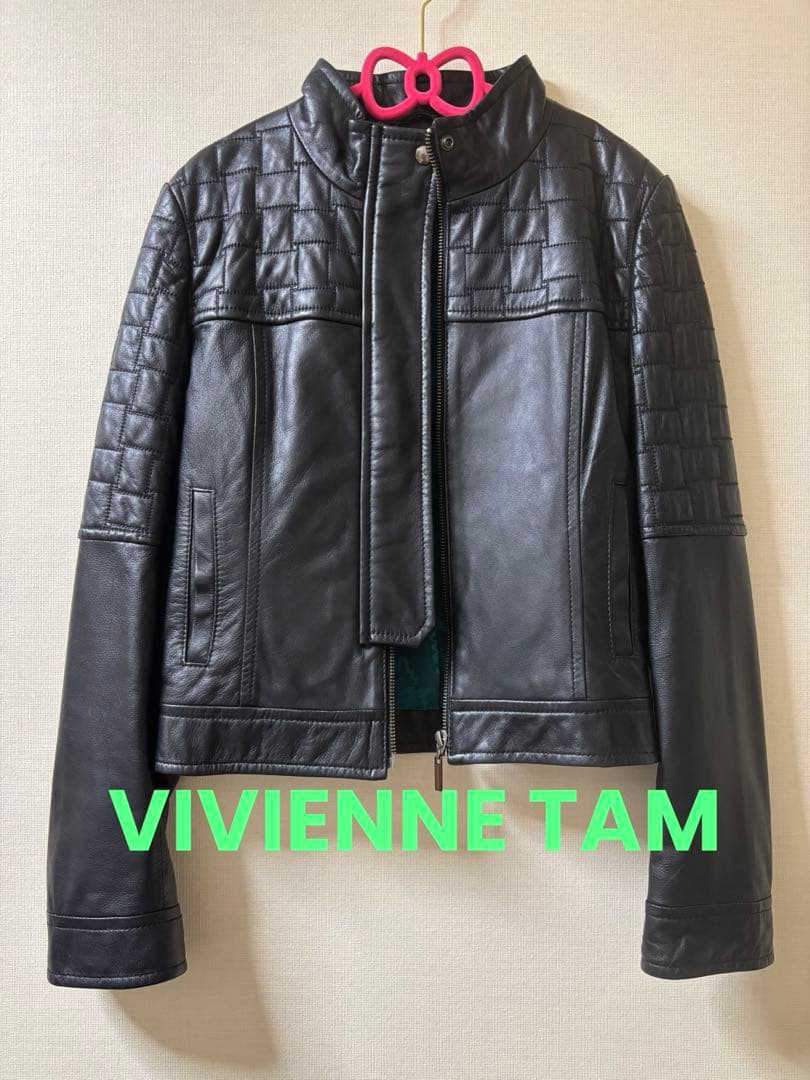 【VIVIENNE TAM】 ヴィヴィアンタム　ライダージャケット(羊革)