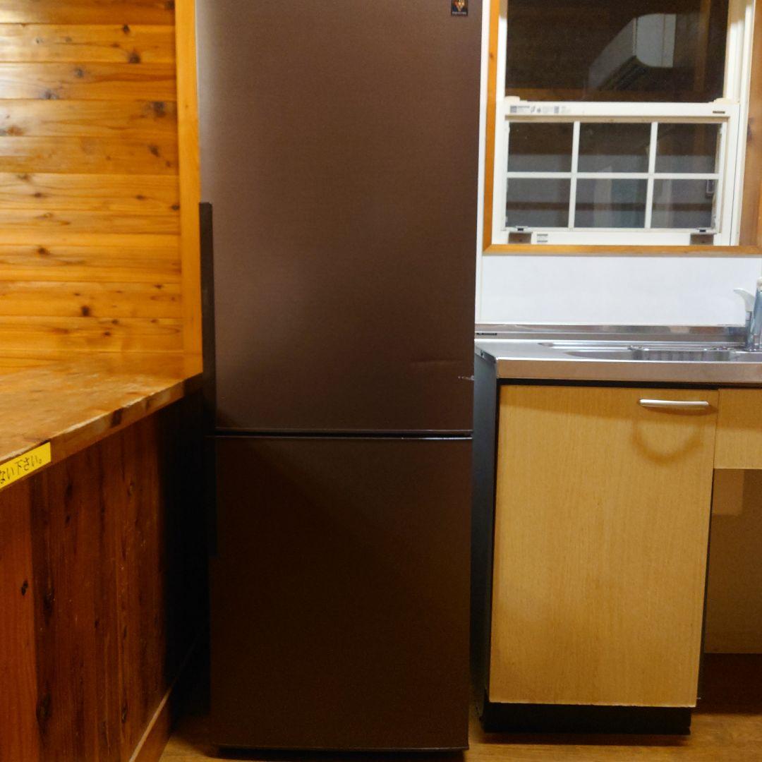 ブラウン 2ドア冷蔵庫