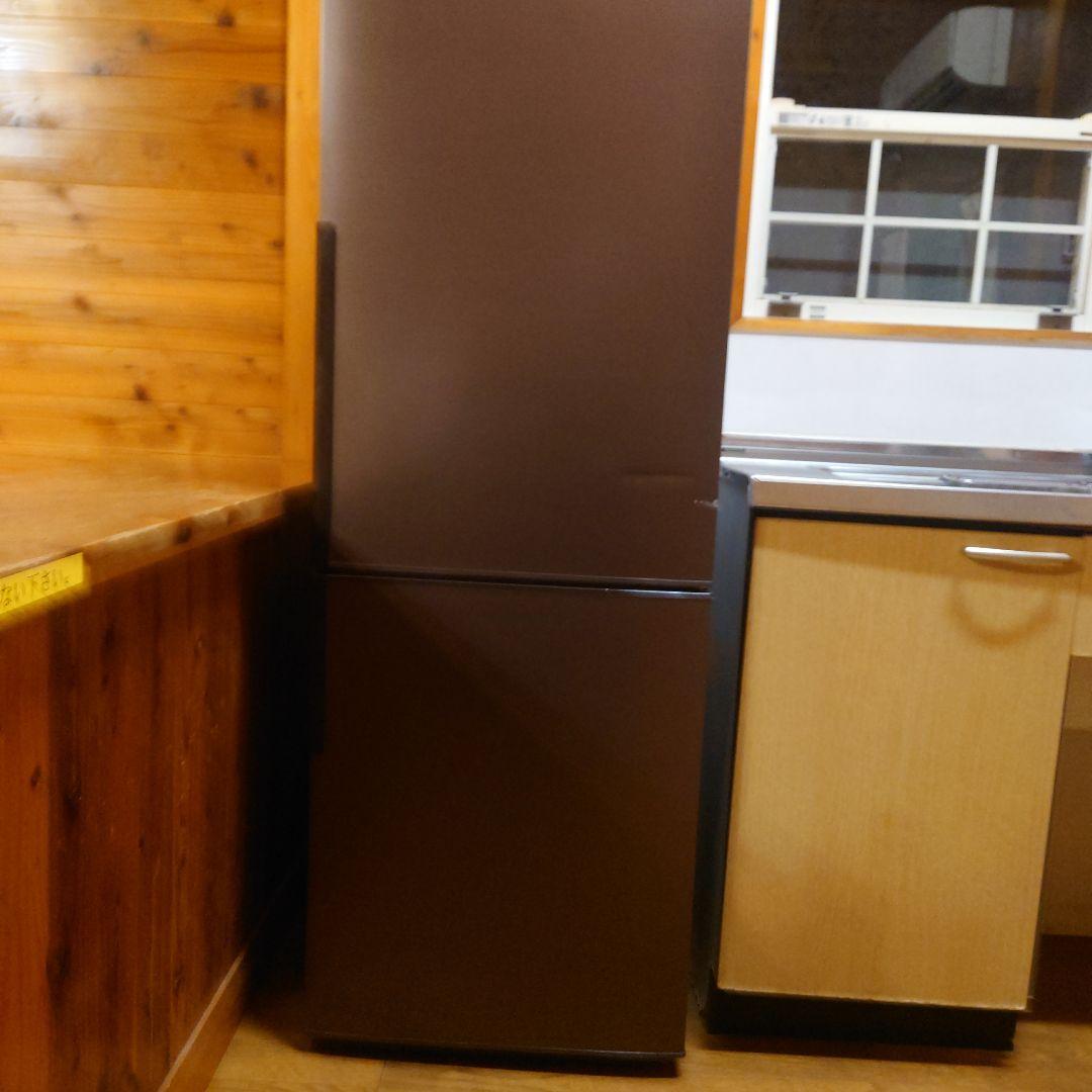 ブラウン 2ドア冷蔵庫