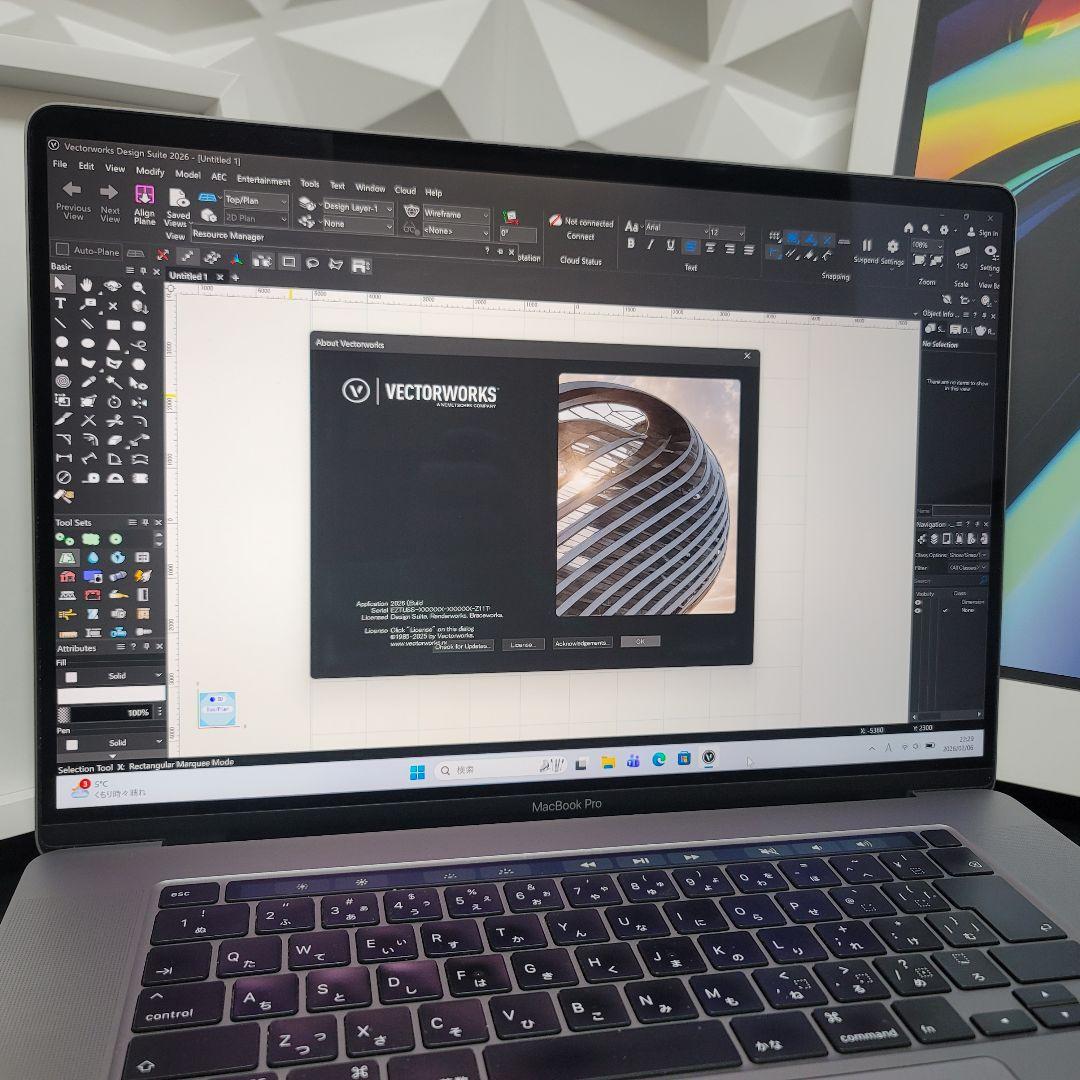 MacBook Pro 16インチ i9 16/1TB CAD/BIM&3D設計