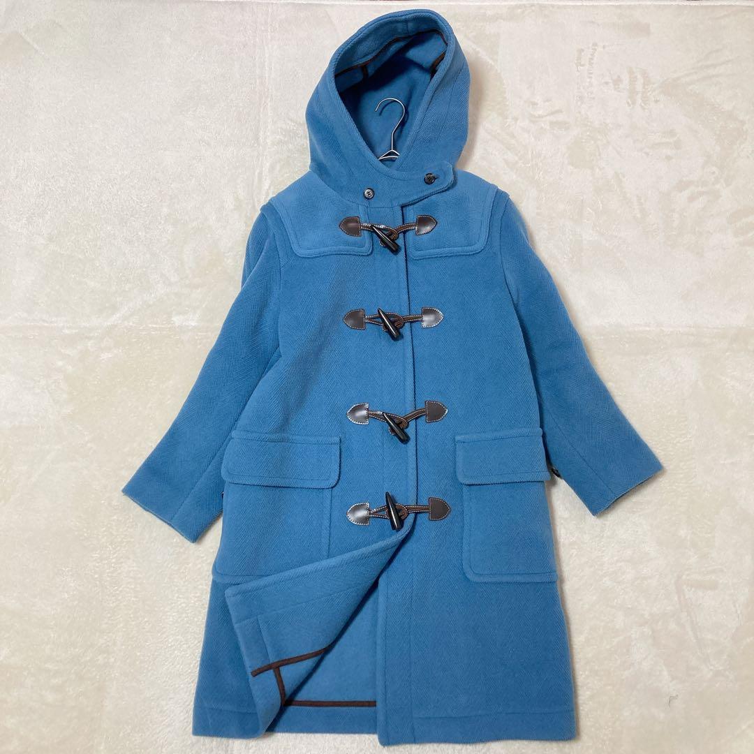 【美品】OLD ENGLAND クラシック ダッフルコート ヘリンボーン ブルー