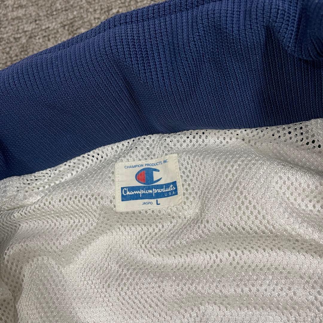 Champion ナイロン セットアップ 刺繍ロゴ 90s レアカラー L 上下