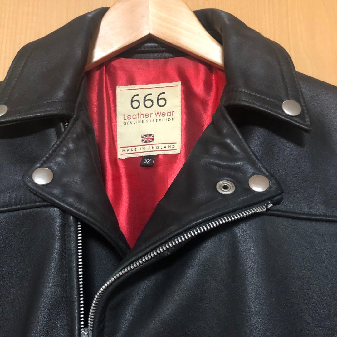666 ダブルライダースジャケット　スティアハイド