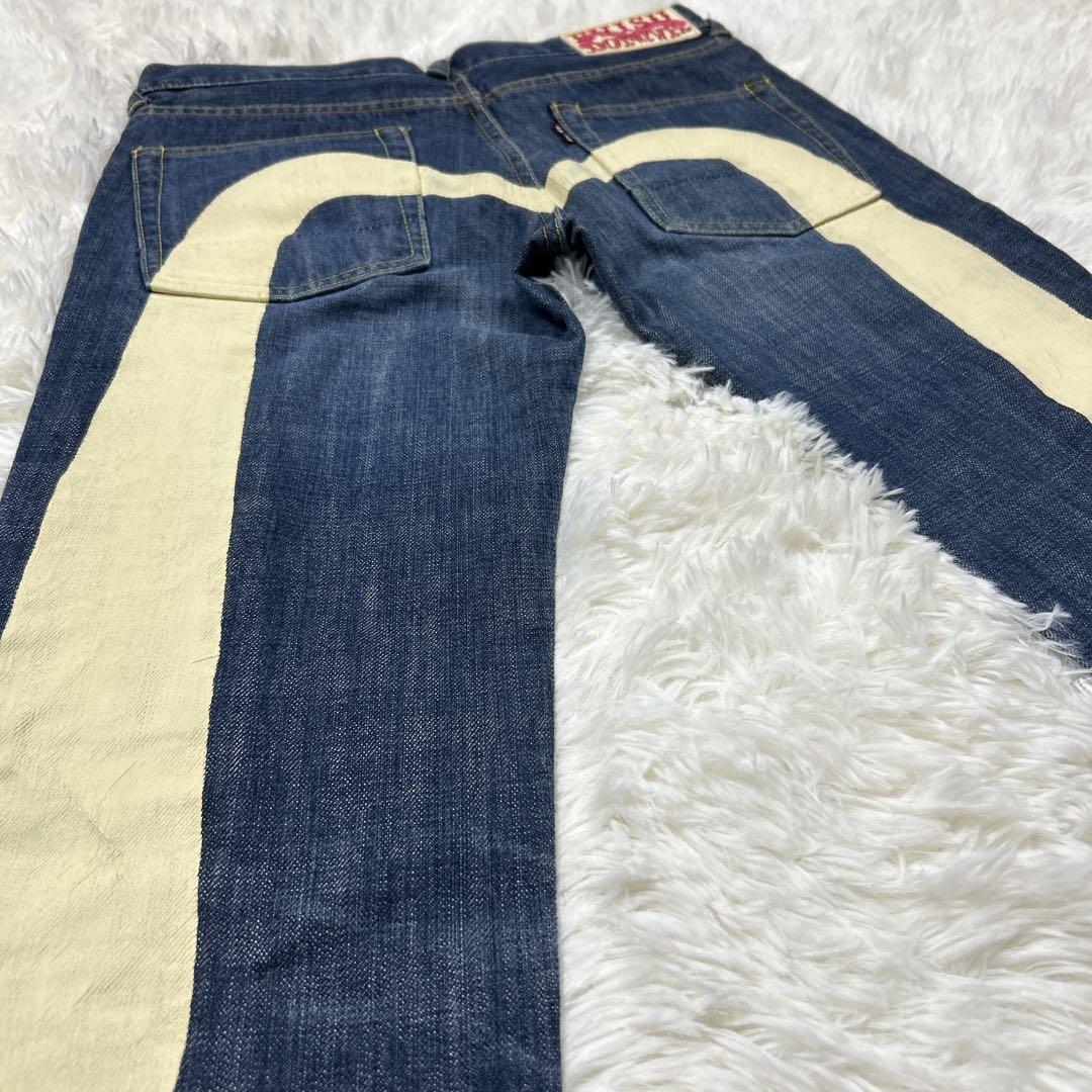 エヴィスドンナ　デニム　白ペンキ　ビッグカモメ　グッドコンディション　大黒