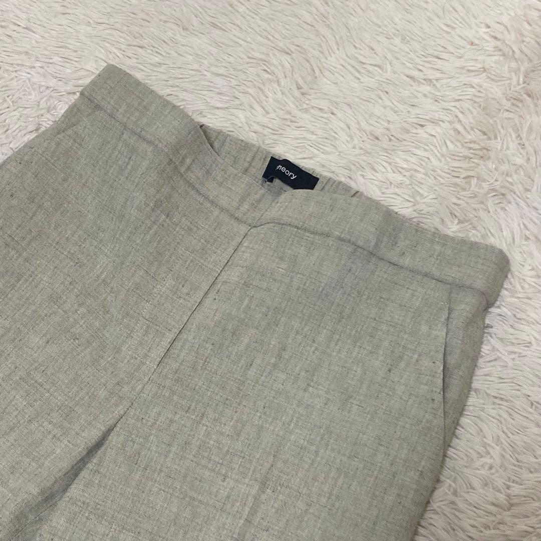 theory リネン コットン ノーカラージャケット パンツ