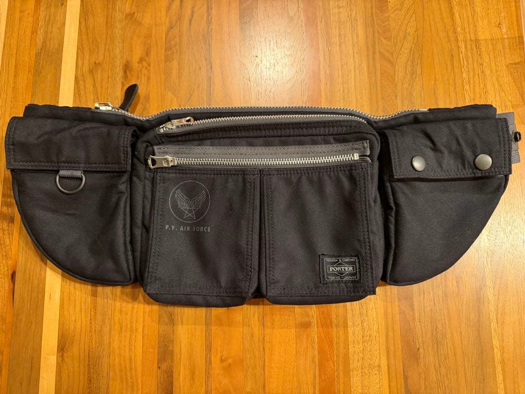 PORTER P.Y. AIR FORCE ボディバッグ ブラック