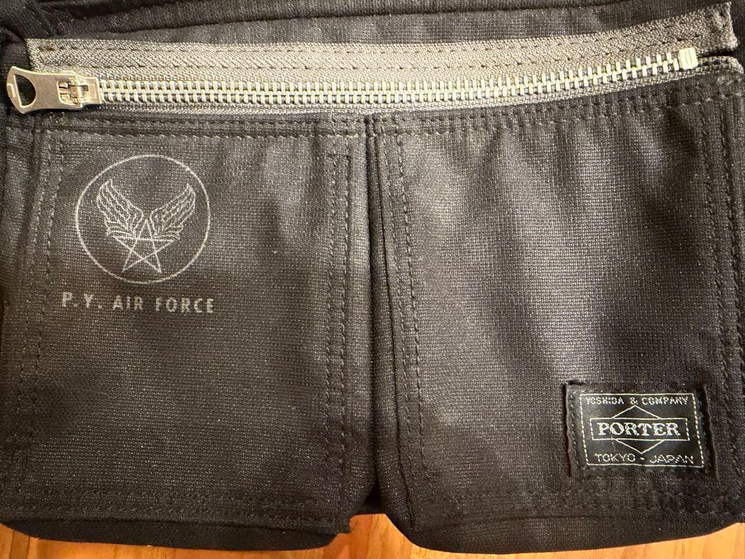 PORTER P.Y. AIR FORCE ボディバッグ ブラック