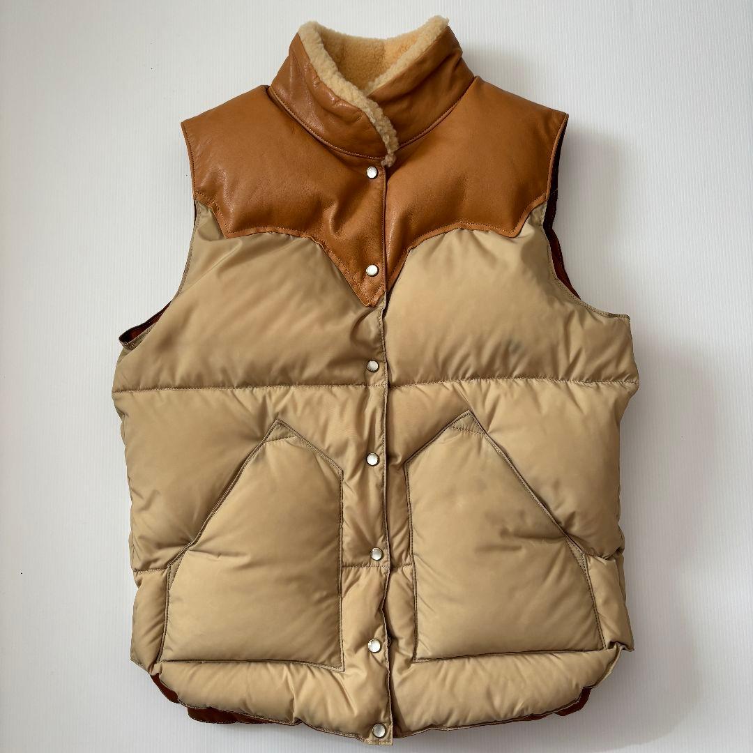 ロッキーマウンテン　フェザーベッド　ダウンベスト　ベージュ　レディース