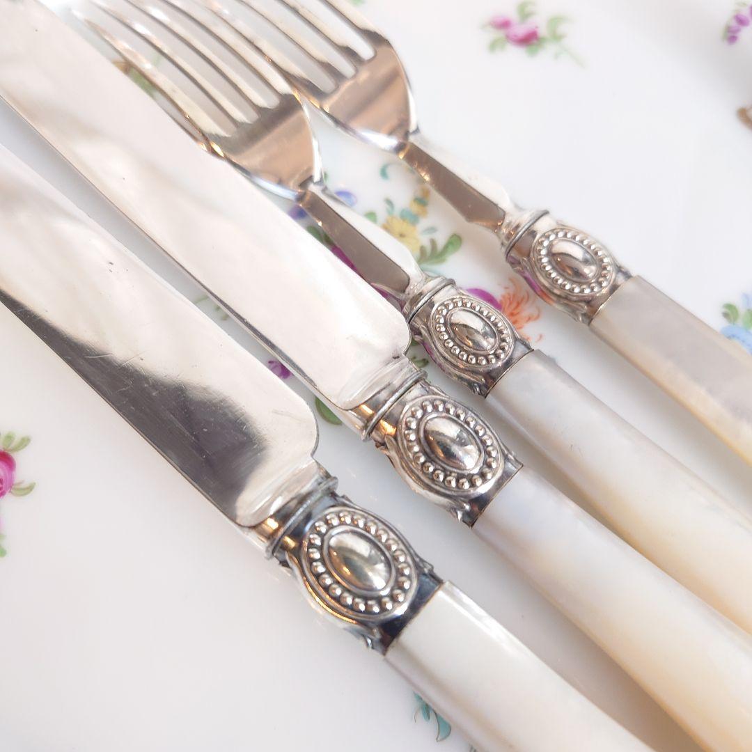 白蝶貝　カトラリーセット　マザーオブパール　ナイフ　フォーク