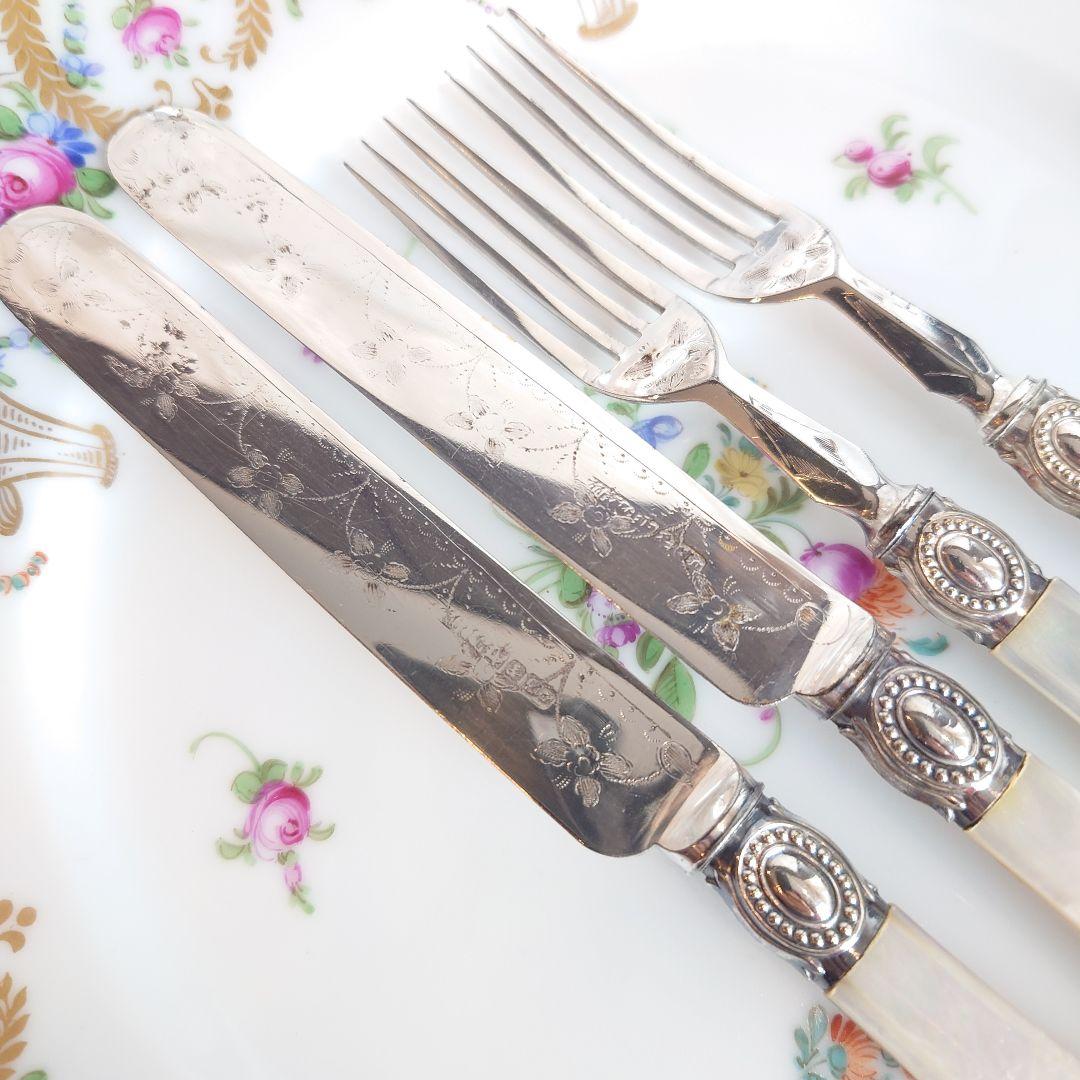 白蝶貝　カトラリーセット　マザーオブパール　ナイフ　フォーク