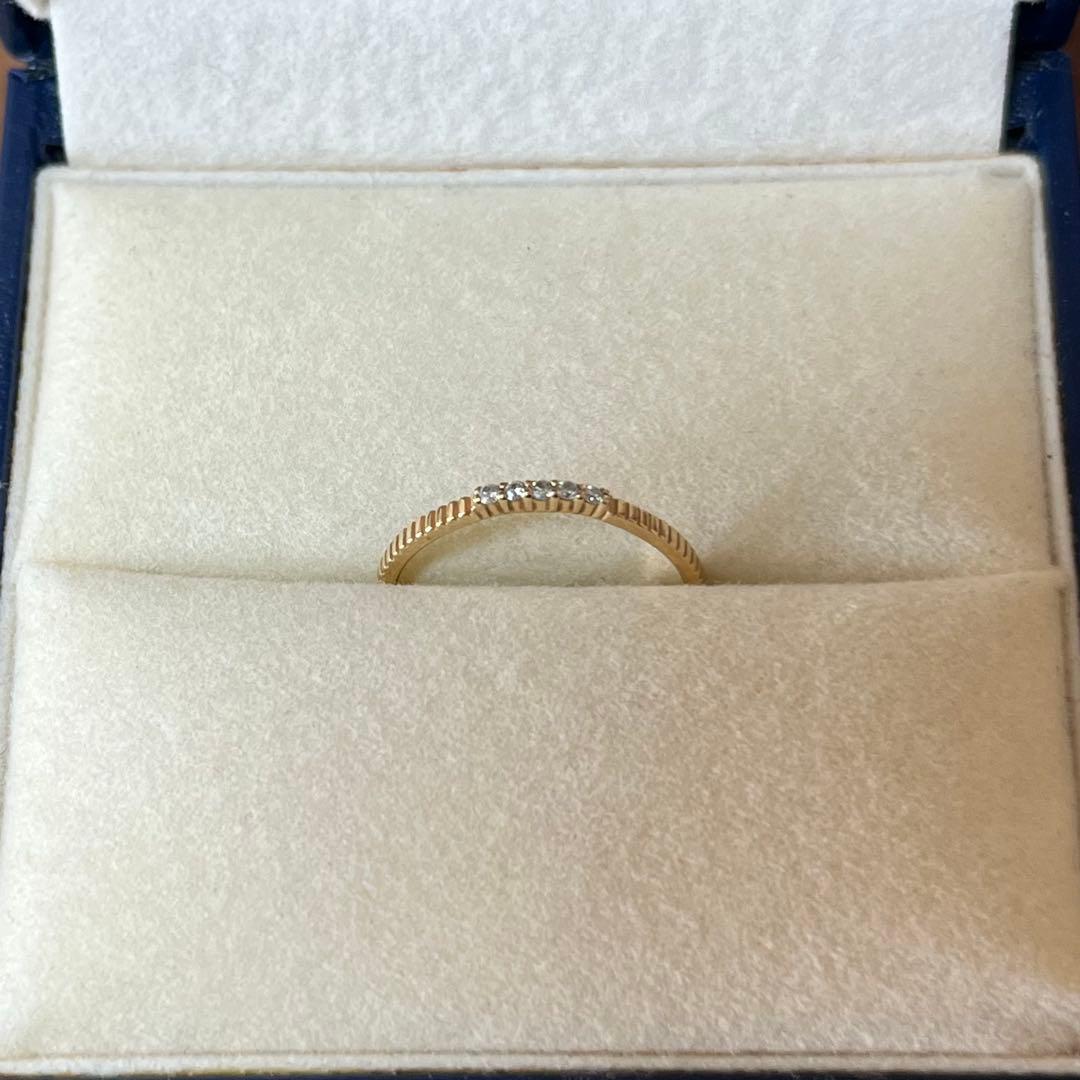 ete ゴールド レイヤードダイヤモンドリング