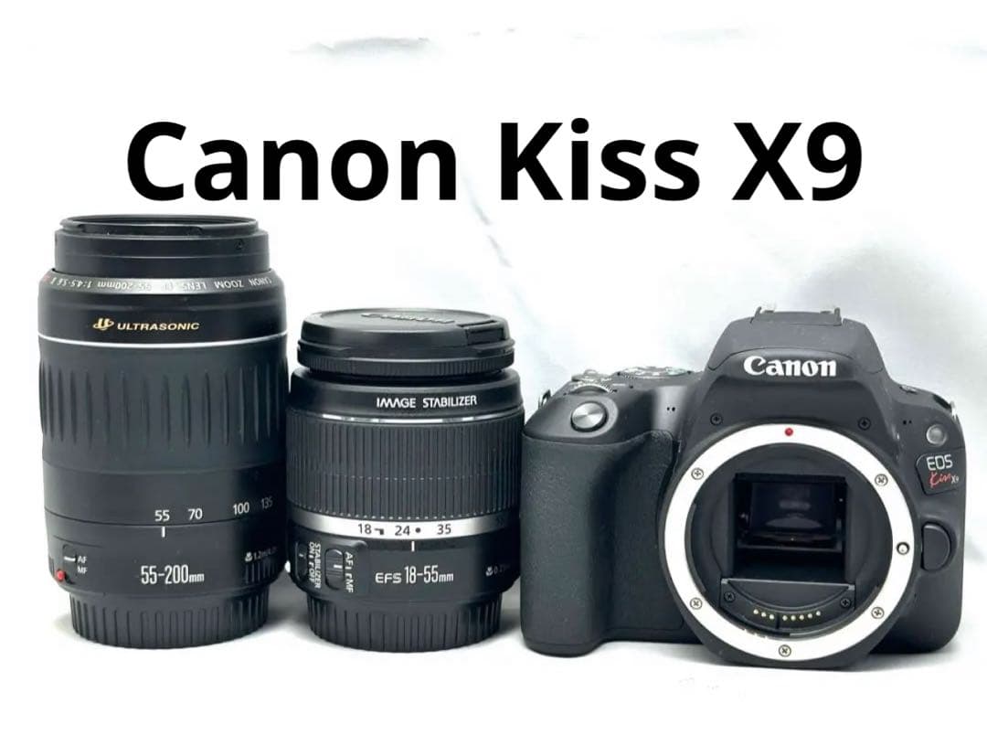 安心フルセット♪Canon Kiss X9 ダブルレンズ♪即利用可能♪