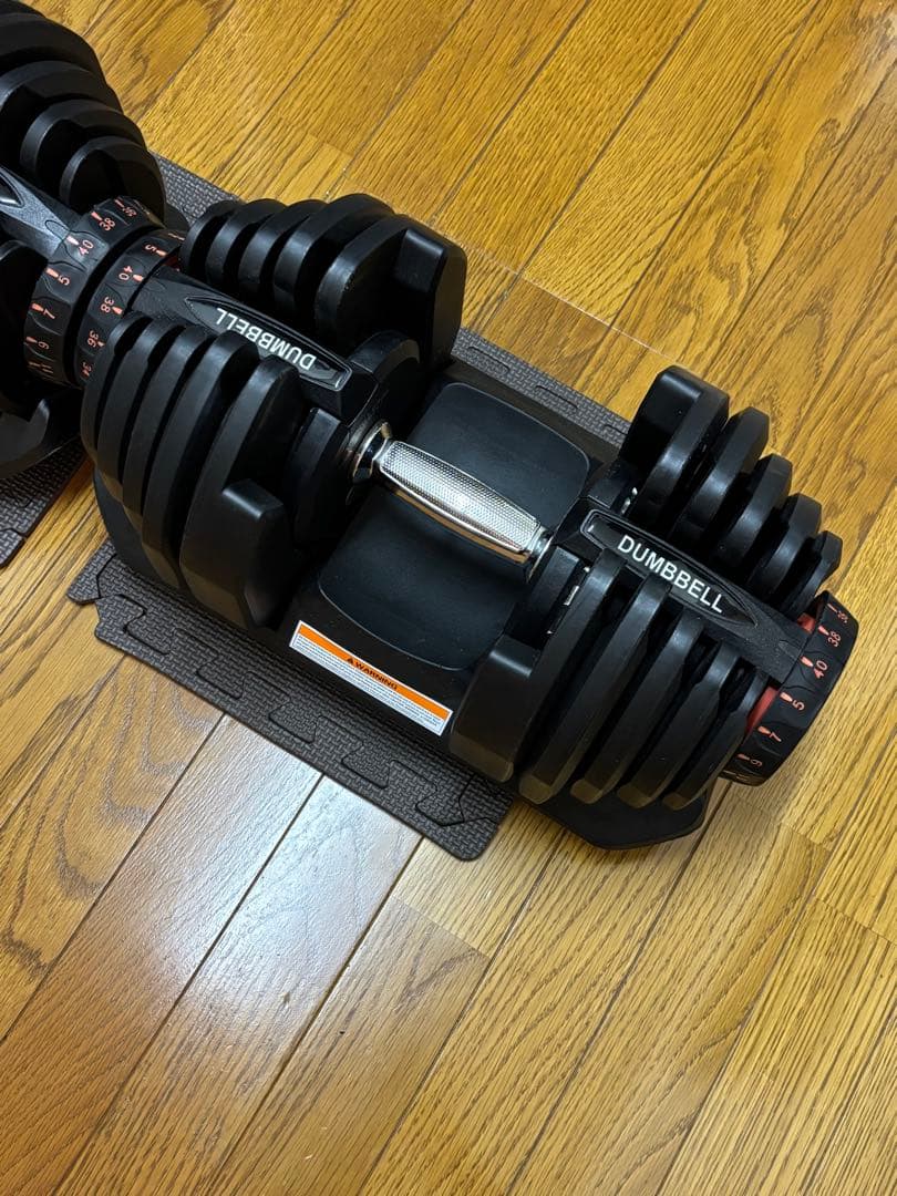 可変式ダンベル DUMBBELL ダイヤル式 5〜40kg 17段階 片側②