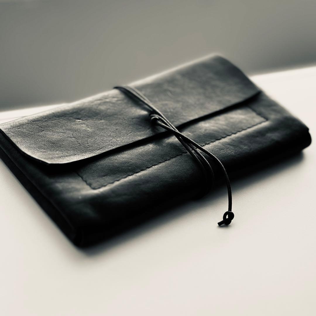 n*a様 【値下げ】paisano パイサーノ　紐留長財布　バケッタレザー 牛革