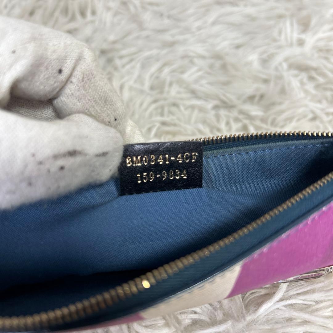 FENDI ポーチ　セカンドバッグ　モンスター　ストーン　ロゴ　PVC