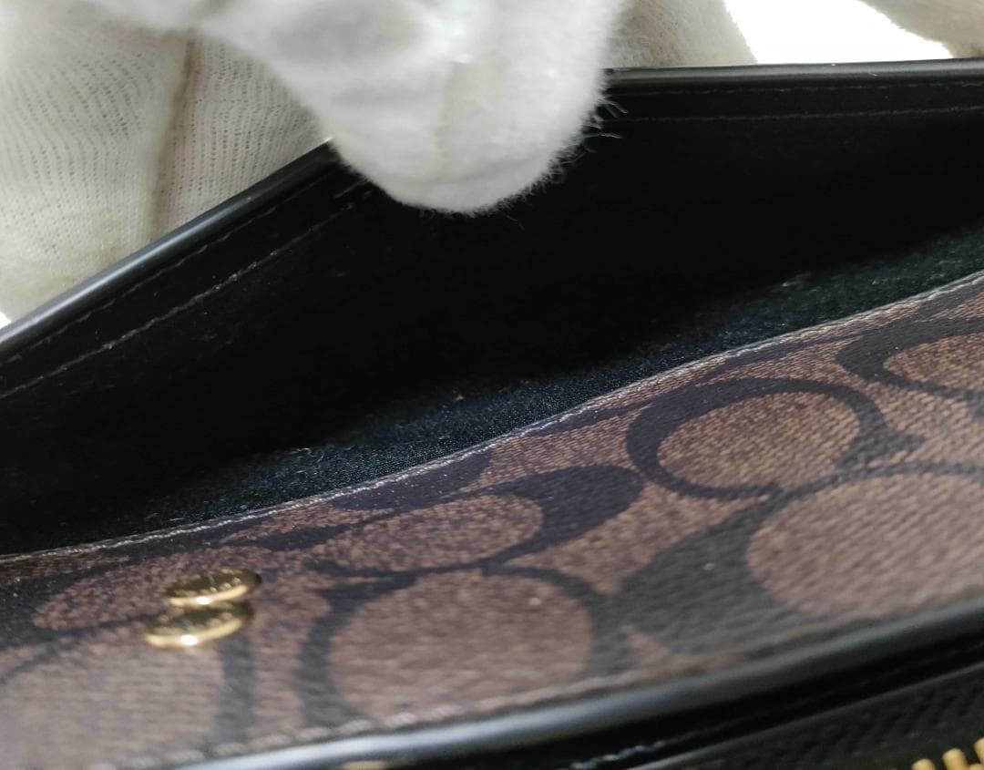 A*ん様 COACH コーチ F 91495 2WAY レザーシグネチャーハンド