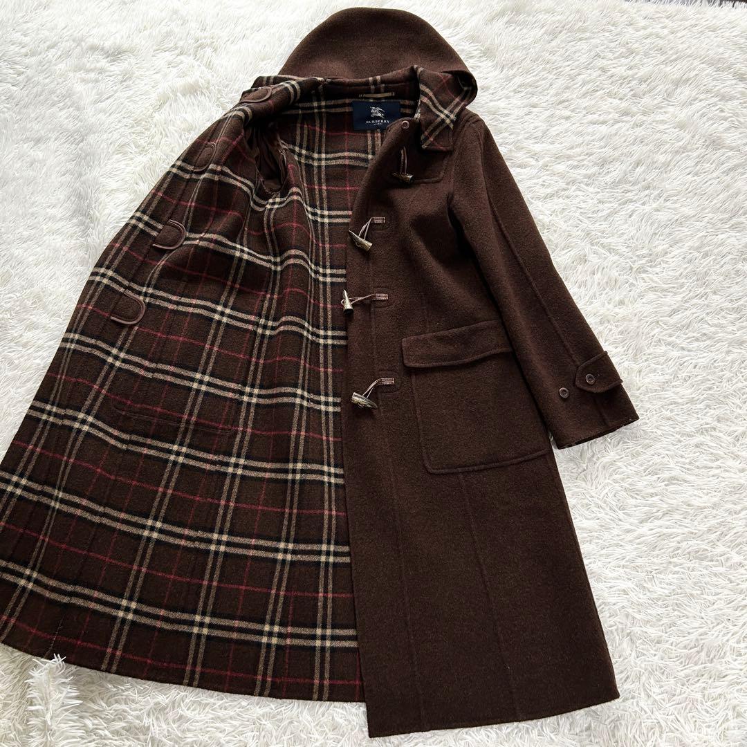 【極美品】バーバリーロンドン　ダブルフェイス　ダッフルコート　ロング　ブラウン