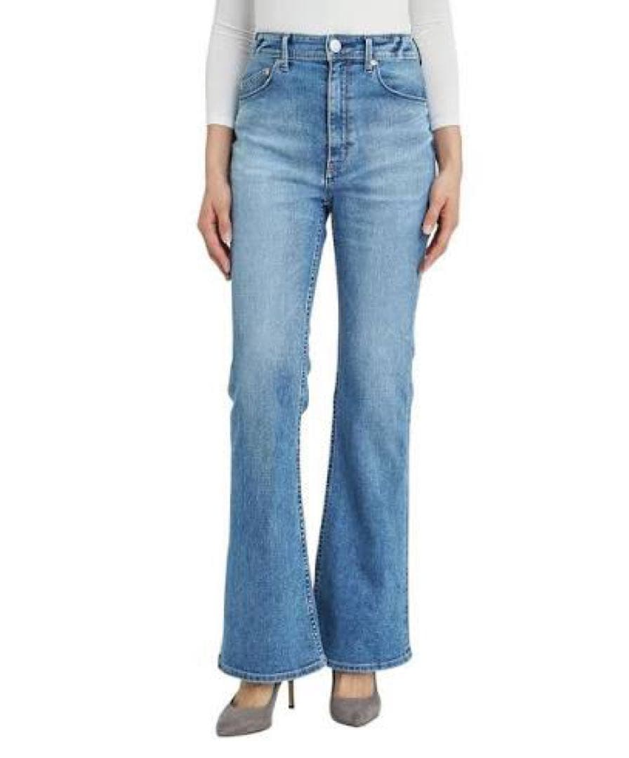 美品 YANUK フィギーライトブルーブーツカット サイズ24 ヤヌーク