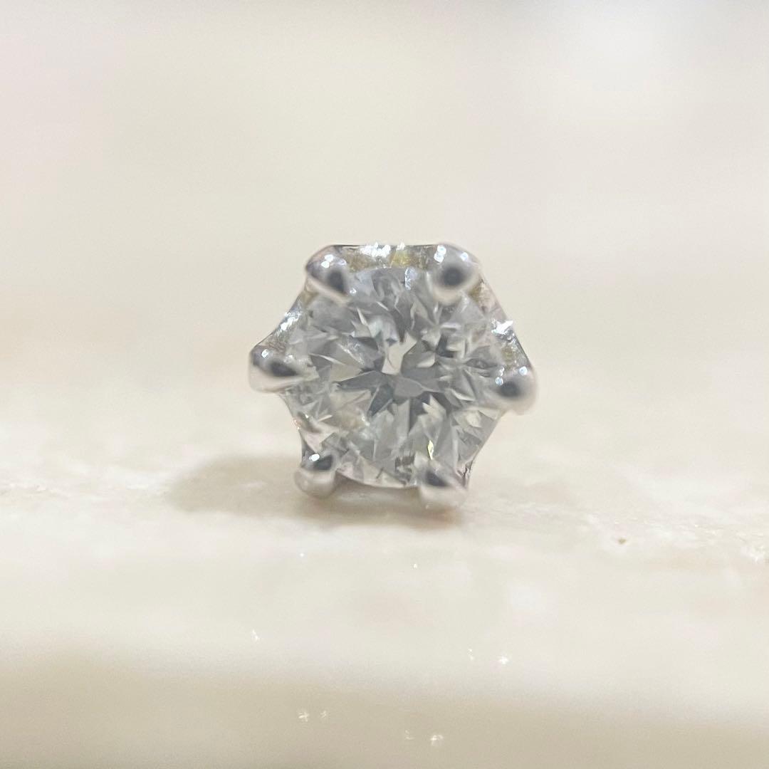 プラチナ900 天然ダイヤモンド 0, 10ct 　ピアス