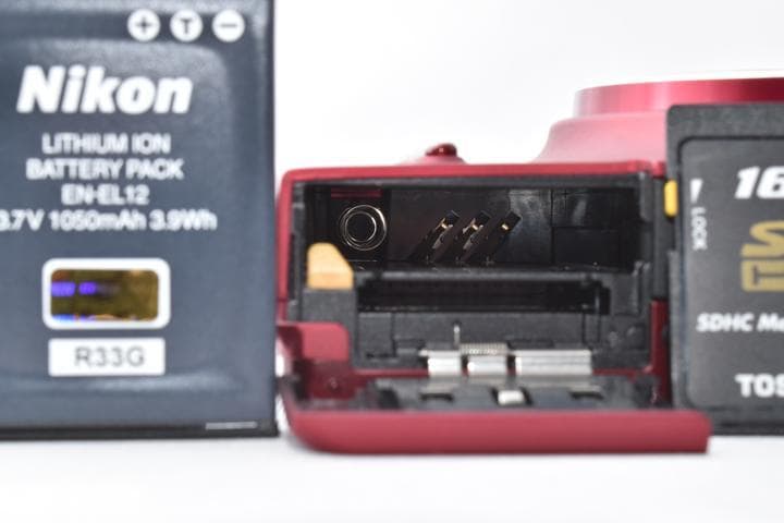 ニコン nikon coolpix S9700 レッド