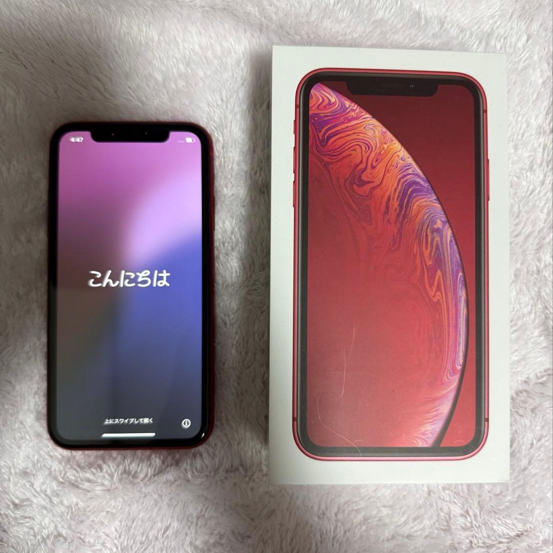 【中古、美品】iPhone XR 128GB レッド
