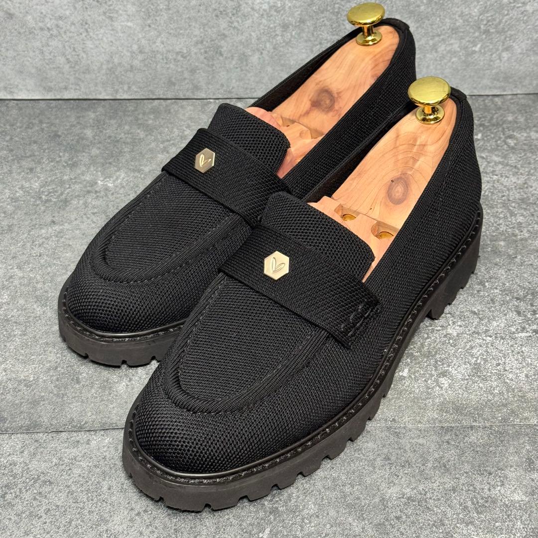 極美品✨VIVAIA アーモンドトゥ ペニー ブラック ローファー 24.5cm