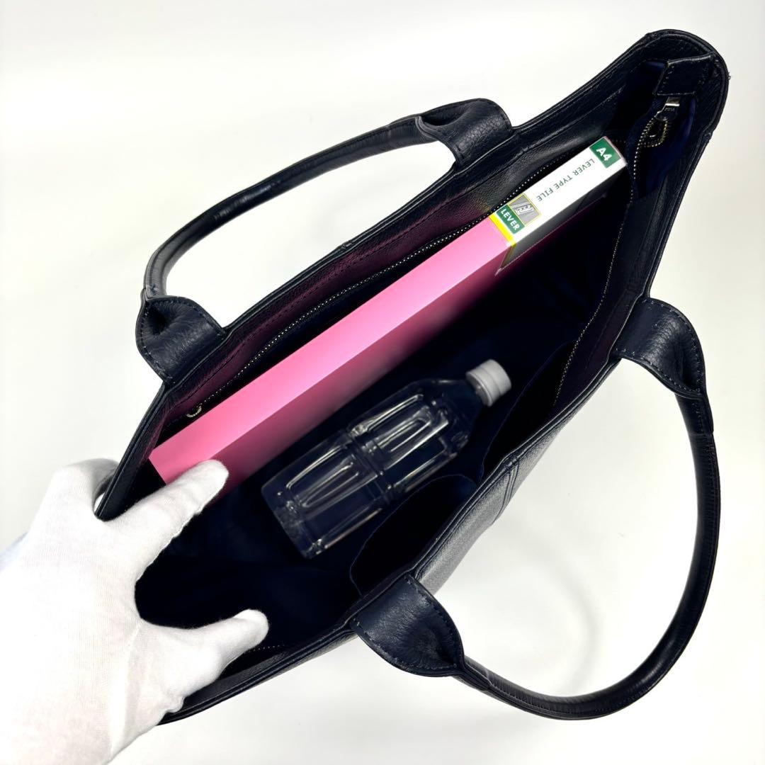 【美品】 シップス レザー トートバッグ A4サイズ 大容量 通勤 通学